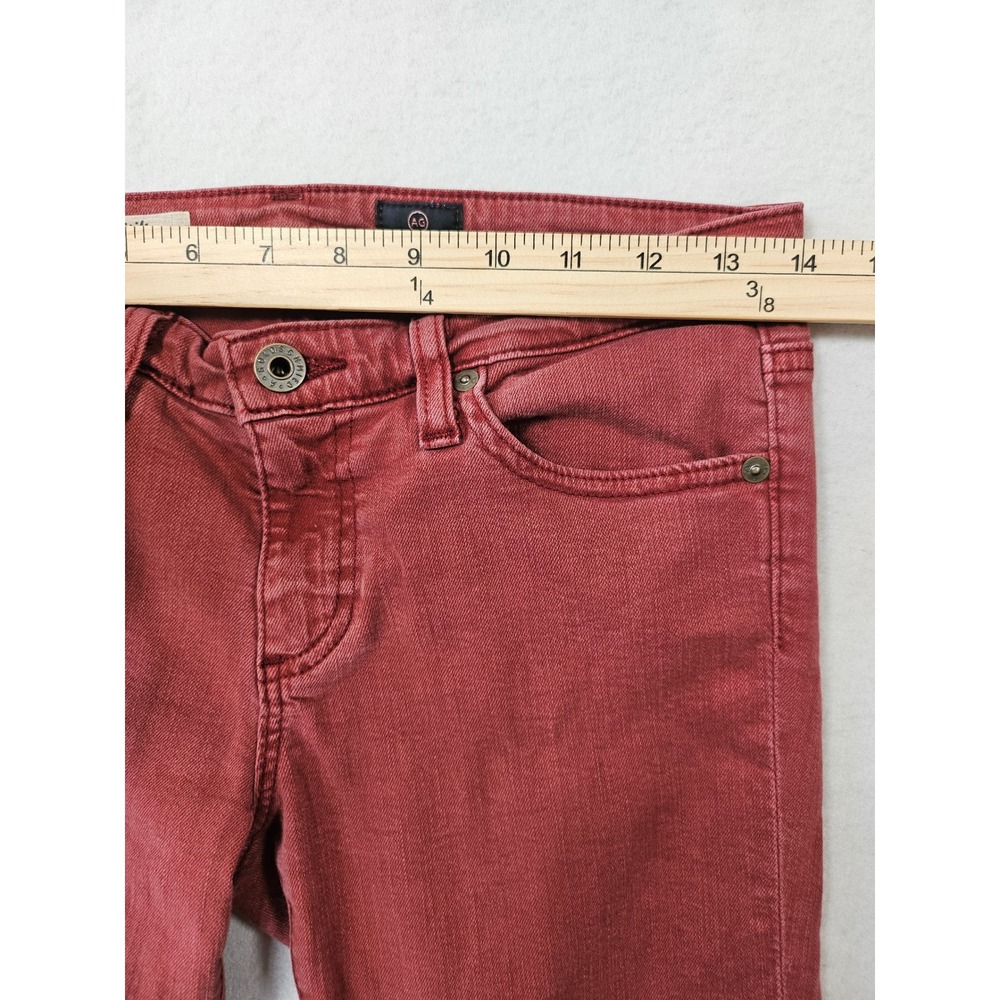 AG Adriano Goldschmied The Stilt Cigarette Leg Jeans 27R Terracotta Made in USA - Picture 9 of 16